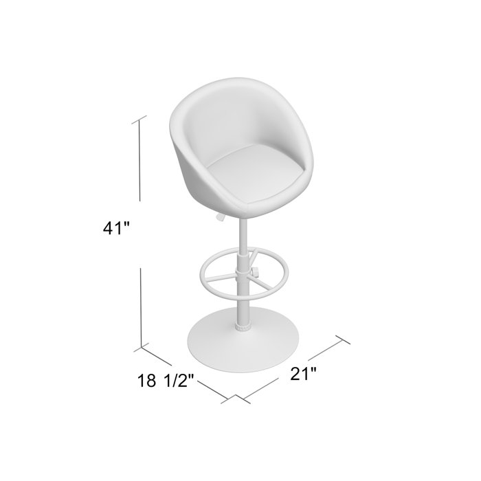 Orren Ellis Nordin Swivel Adjustable Height Bar Stool & Reviews Wayfair